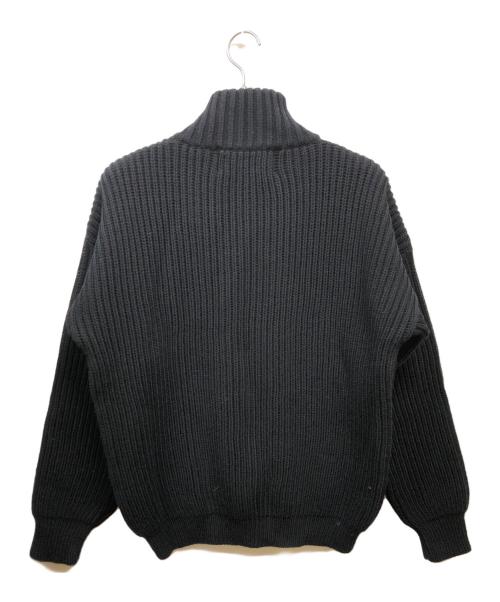 oldderby Knitwear（オールドダービーニットウェア）Oldderby Knitwear (オールドダービーニットウェア) リブ フルジップ ジャケット ブラック サイズ:FREEの古着・服飾アイテム