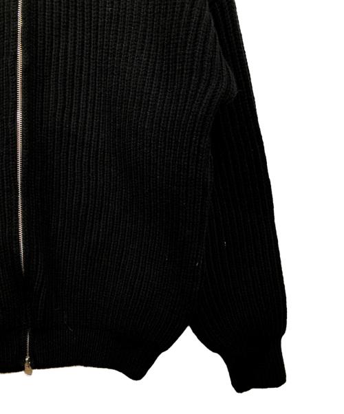 oldderby Knitwear（オールドダービーニットウェア）Oldderby Knitwear (オールドダービーニットウェア) リブ フルジップ ジャケット ブラック サイズ:FREEの古着・服飾アイテム