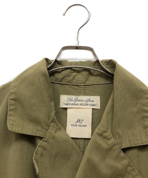 REMI RELIEF（レミレリーフ）REMI RELIEF (レミレリーフ) コットンナイロン トレンチコート カーキ サイズ:Mの古着・服飾アイテム