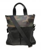 COACHコーチ）の古着「2WAYバッグ」｜ブラック×カーキ