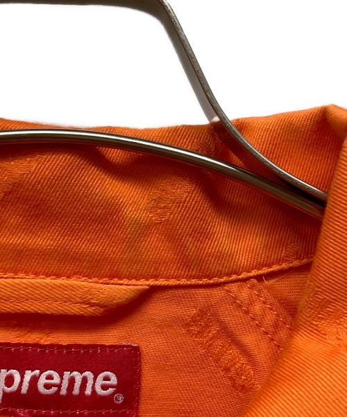 SUPREME（シュプリーム）SUPREME (シュプリーム) 19AW Snap Front Jacquard Logos Twill Jacket オレンジ サイズ:Lの古着・服飾アイテム