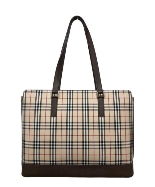 BURBERRY（バーバリー）BURBERRY (バーバリー) ノヴァチェックトートバッグ ベージュの古着・服飾アイテム