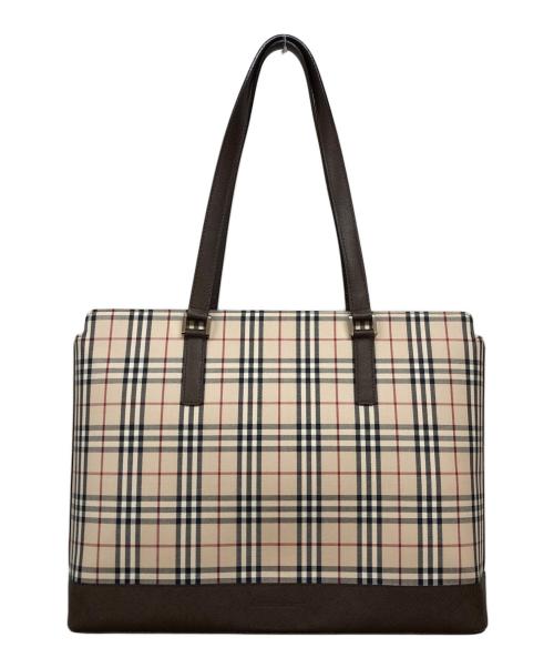 BURBERRY（バーバリー）BURBERRY (バーバリー) ノヴァチェックトートバッグ ベージュの古着・服飾アイテム