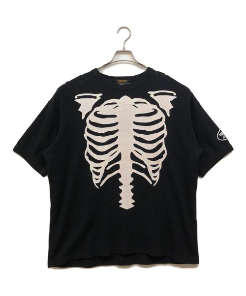 VANSON（バンソン）VANSON (バンソン) BONE THERMAL S/S Tee ブラック サイズ:Sの古着・服飾アイテム