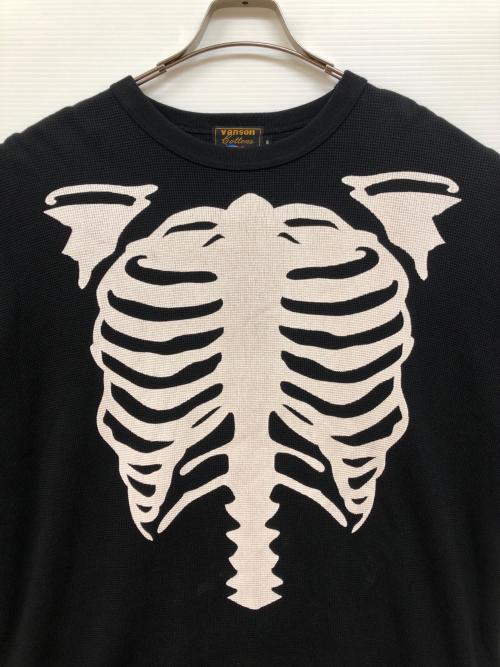 VANSON（バンソン）VANSON (バンソン) BONE THERMAL S/S Tee ブラック サイズ:Sの古着・服飾アイテム
