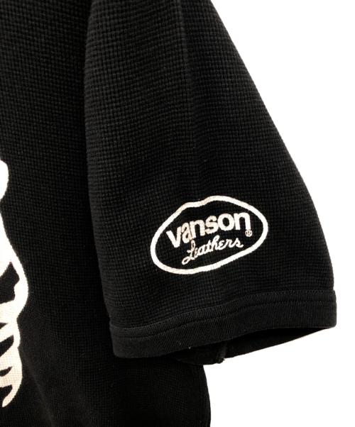 VANSON（バンソン）VANSON (バンソン) BONE THERMAL S/S Tee ブラック サイズ:Sの古着・服飾アイテム