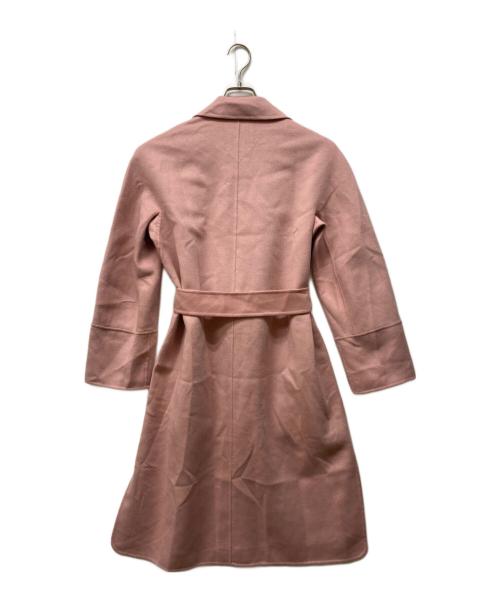 Max Mara Studio（マックスマーラ ストゥディオ）Max Mara Studio (マックスマーラ ストゥディオ) CUCITO A MANO カシミヤシルクブレンドコート ピンク サイズ:SIZE 40の古着・服飾アイテム