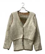PERVERZEパーバーズ）の古着「DOUBLE FACE V NECK KNIT CARDIGAN」｜アイボリー