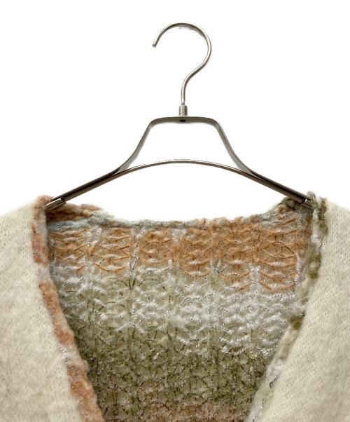 PERVERZE（パーバーズ）PERVERZE (パーバーズ) DOUBLE FACE V NECK KNIT CARDIGAN アイボリー サイズ:SIZE Freeの古着・服飾アイテム