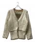 PERVERZE（パーバーズ）の古着「DOUBLE FACE V NECK KNIT CARDIGAN」｜アイボリー