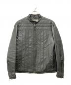 AVIREXアヴィレックス）の古着「キルティングライダースジャケット」｜グレー