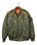 AVIREXアヴィレックス）の古着「MA-1ジャケット」｜カーキ