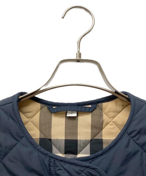BURBERRY LONDON ENGLAND（バーバリー ロンドン イングランド）BURBERRY LONDON ENGLAND (バーバリー ロンドン イングランド) メガチェックライニングキルティングジャケット ネイビー サイズ:Sの古着・服飾アイテム