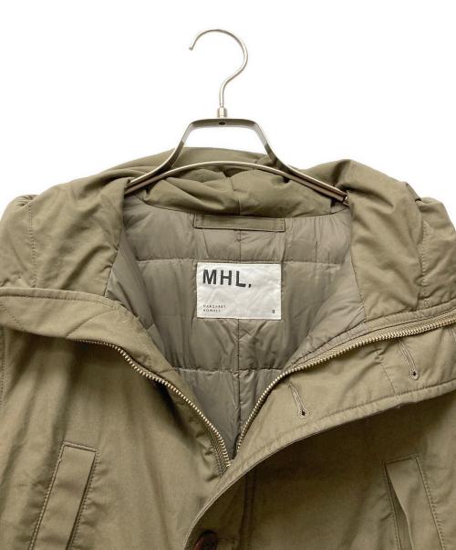 MHL（エムエイチエル）MHL (エムエイチエル) フーデッドダウンジャケット ブラウン サイズ:SIZE IIの古着・服飾アイテム