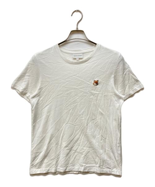 maison kitsune（アシッドメゾンキツネ）MAISON KITSUNE (メゾンキツネ) FOX HEAD PATCH REGULAR TEE-SHIRT ホワイト サイズ:Mの古着・服飾アイテム