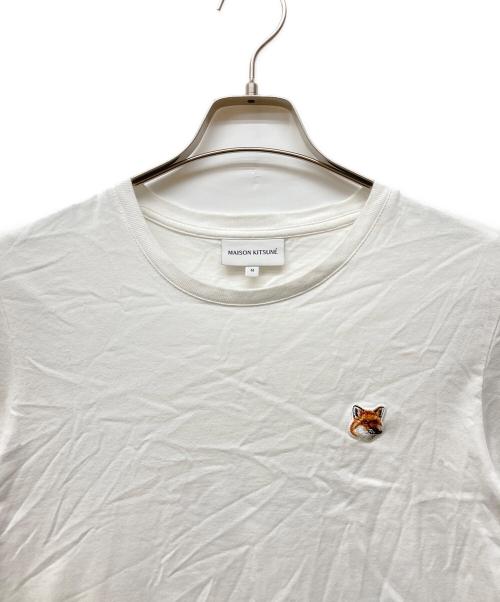 maison kitsune（アシッドメゾンキツネ）MAISON KITSUNE (メゾンキツネ) FOX HEAD PATCH REGULAR TEE-SHIRT ホワイト サイズ:Mの古着・服飾アイテム