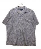 POLO RALPH LAURENポロ・ラルフローレン）の古着「コットン花柄半袖シャツ」｜ブルー