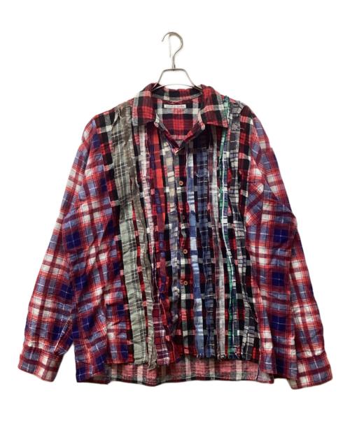 Rebuild by Needles（リビルドバイニードルス）Rebuild by Needles (リビルドバイニードルス) Ribbon Wide Shirt レッド サイズ:記載なしの古着・服飾アイテム