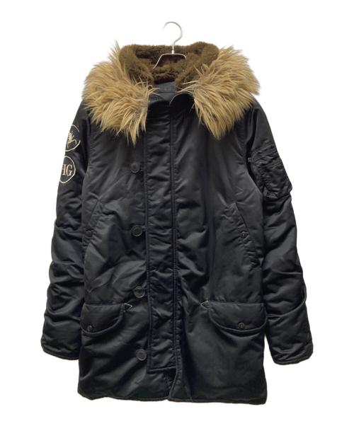 Hysteric Glamour（ヒステリックグラマー）Hysteric Glamour (ヒステリックグラマー) N-3Bタイプコート ブラック サイズ:Mの古着・服飾アイテム