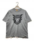 HUMAN MADEヒューマンメイド）の古着「ロゴプリントTシャツ」｜グレー