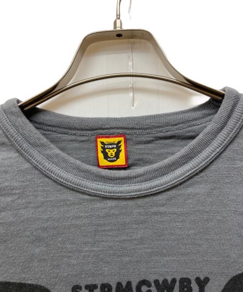 HUMAN MADE（ヒューマンメイド）HUMAN MADE (ヒューマンメイド) ロゴプリントTシャツ グレー サイズ:XLの古着・服飾アイテム