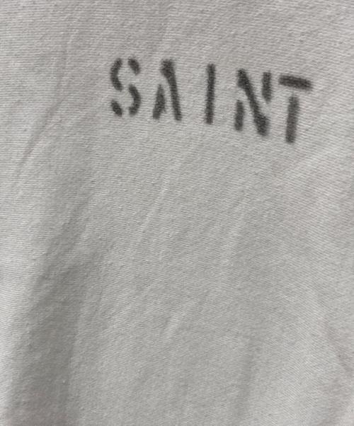 SAINT MICHAEL（セントマイケル）SAINT MICHAEL (セントマイケル) SWEAT SHIRT COLLEGE アイボリー×グレー サイズ:SIZE Lの古着・服飾アイテム