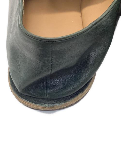 DRIES VAN NOTEN（ドリスヴァンノッテン）DRIES VAN NOTEN (ドリスヴァンノッテン) レザースリッポン グリーン サイズ:SIZE 41の古着・服飾アイテム