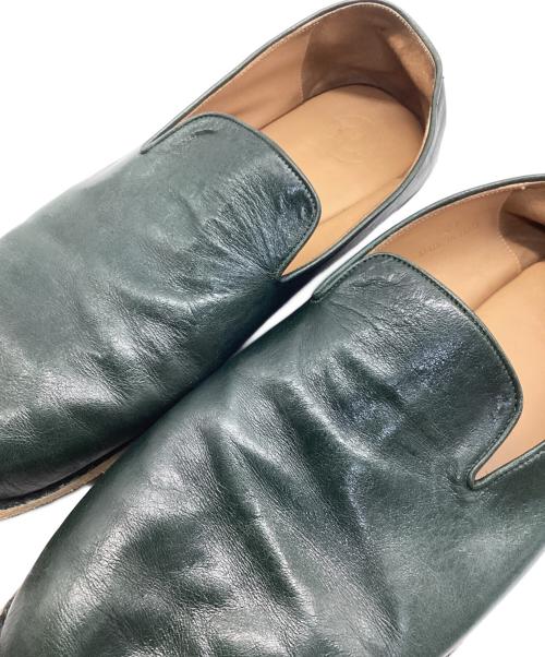 DRIES VAN NOTEN（ドリスヴァンノッテン）DRIES VAN NOTEN (ドリスヴァンノッテン) レザースリッポン グリーン サイズ:SIZE 41の古着・服飾アイテム