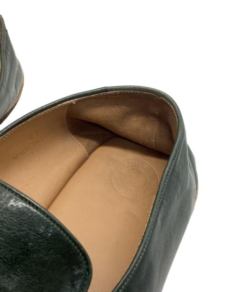 DRIES VAN NOTEN（ドリスヴァンノッテン）DRIES VAN NOTEN (ドリスヴァンノッテン) レザースリッポン グリーン サイズ:SIZE 41の古着・服飾アイテム