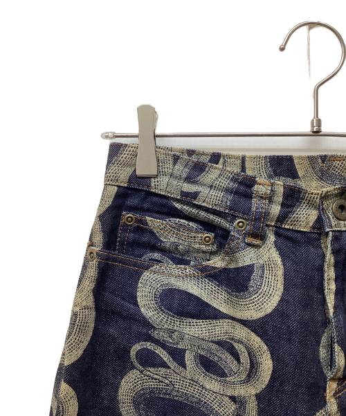 hysterics（ヒステリックス）hysterics (ヒステリックス) スネイクループデニムパンツ インディゴ サイズ:Sの古着・服飾アイテム