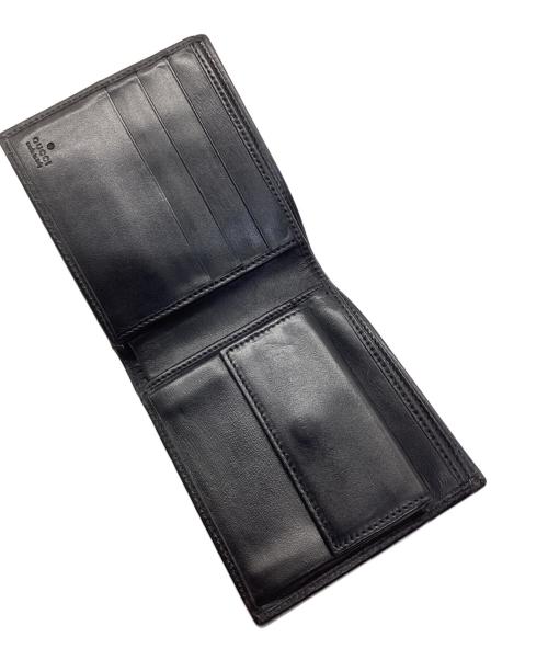 GUCCI（グッチ）GUCCI (グッチ) GGキャンバス 2つ折り財布 ブラックの古着・服飾アイテム