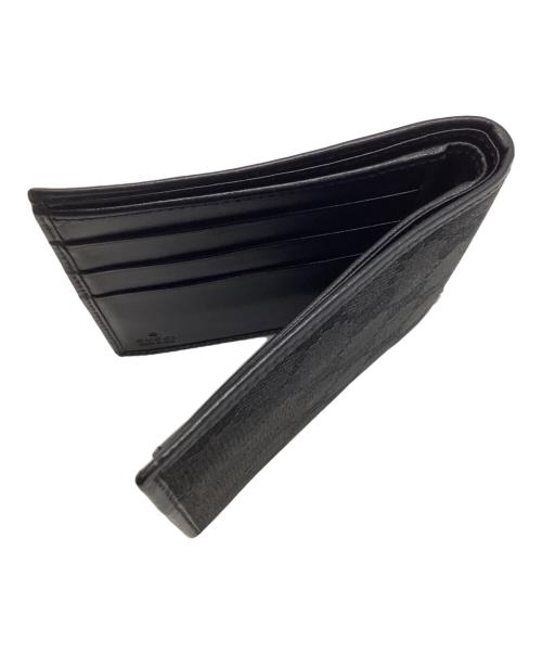 GUCCI（グッチ）GUCCI (グッチ) GGキャンバス 2つ折り財布 ブラックの古着・服飾アイテム