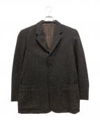PAPASパパス）の古着「ツイードテーラードジャケット」｜ブラウン