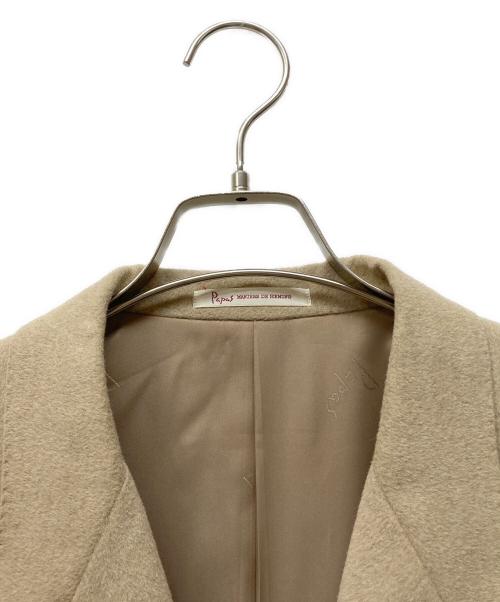 PAPAS（パパス）PAPAS (パパス) 3ボタンテーラードジャケット ベージュ サイズ:Mの古着・服飾アイテム