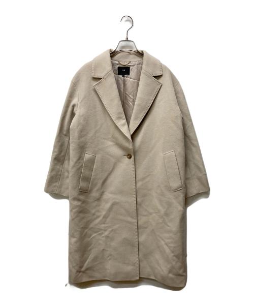 23区（ニジュウサンク）23区 (ニジュウサンク) ウールアンゴラビーバーチェスターコート ベージュ サイズ:38の古着・服飾アイテム