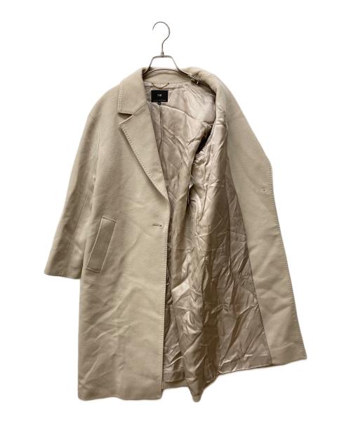 23区（ニジュウサンク）23区 (ニジュウサンク) ウールアンゴラビーバーチェスターコート ベージュ サイズ:38の古着・服飾アイテム