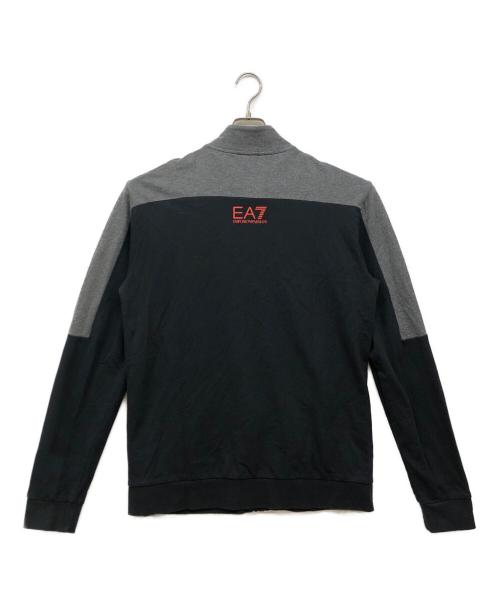 EA7（イーエーセブン）EA7 (イーエーセブン) ロゴプリント ジップアップスウェット ブラック サイズ:XLの古着・服飾アイテム