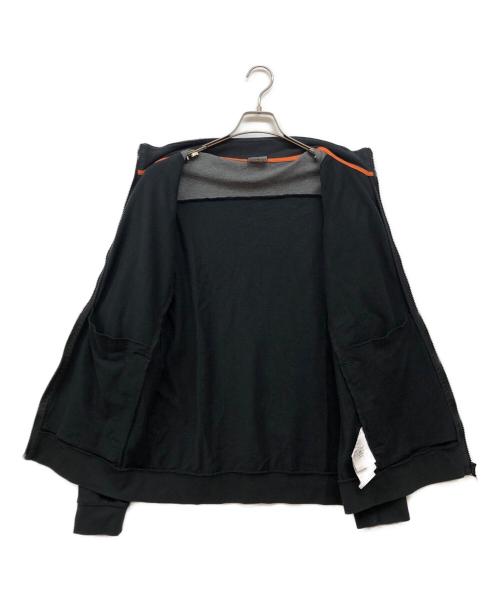 EA7（イーエーセブン）EA7 (イーエーセブン) ロゴプリント ジップアップスウェット ブラック サイズ:XLの古着・服飾アイテム