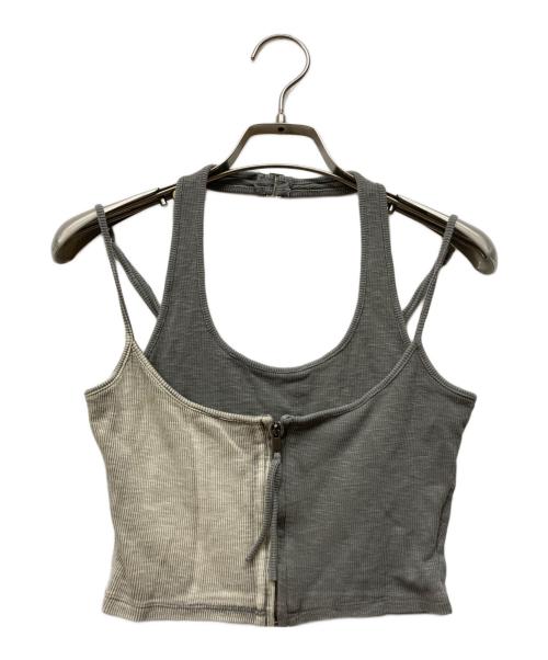 melt the lady（メルトザレディ）MELT THE LADY (メルトザレディ) halterneck layered tops グレー サイズ:Fの古着・服飾アイテム
