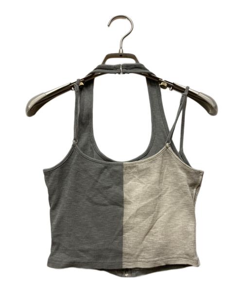 melt the lady（メルトザレディ）MELT THE LADY (メルトザレディ) halterneck layered tops グレー サイズ:Fの古着・服飾アイテム