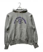 Championチャンピオン）の古着「REVERSE WEAVE プリントフーディ」｜グレー×パープル