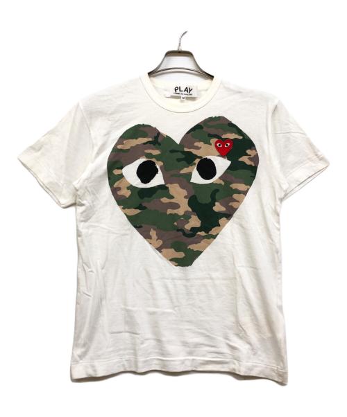 PLAY COMME des GARCONS（プレイコムデギャルソン）PLAY COMME des GARCONS (プレイコムデギャルソン) プリントTシャツ ホワイト サイズ:Mの古着・服飾アイテム