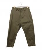 SOPHNET.ソフネット）の古着「TAPERED CROPPED PANTS」｜ブラウン