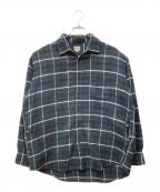 goldゴールド）の古着「NEL CHECK BIG SHIRT」｜ネイビー×グリーン
