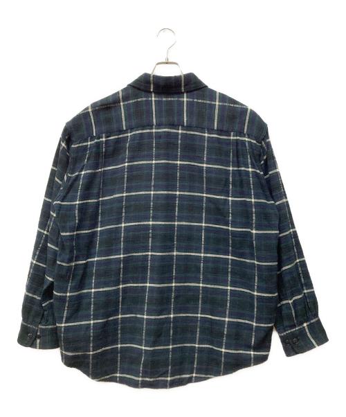 gold（ゴールド）gold (ゴールド) NEL CHECK BIG SHIRT ネイビー×グリーン サイズ:Sの古着・服飾アイテム