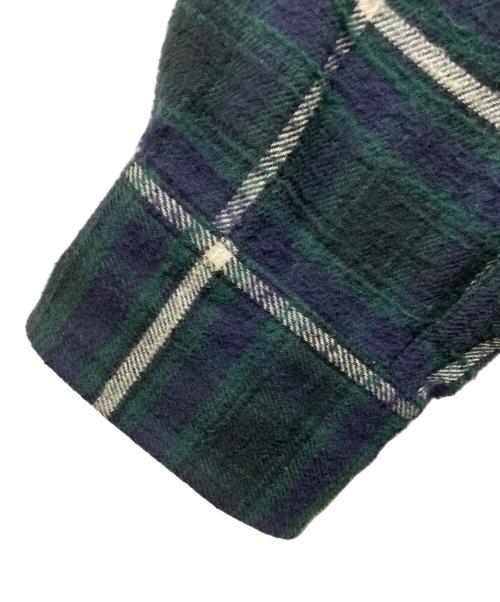 gold（ゴールド）gold (ゴールド) NEL CHECK BIG SHIRT ネイビー×グリーン サイズ:Sの古着・服飾アイテム