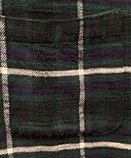 gold（ゴールド）gold (ゴールド) NEL CHECK BIG SHIRT ネイビー×グリーン サイズ:Sの古着・服飾アイテム