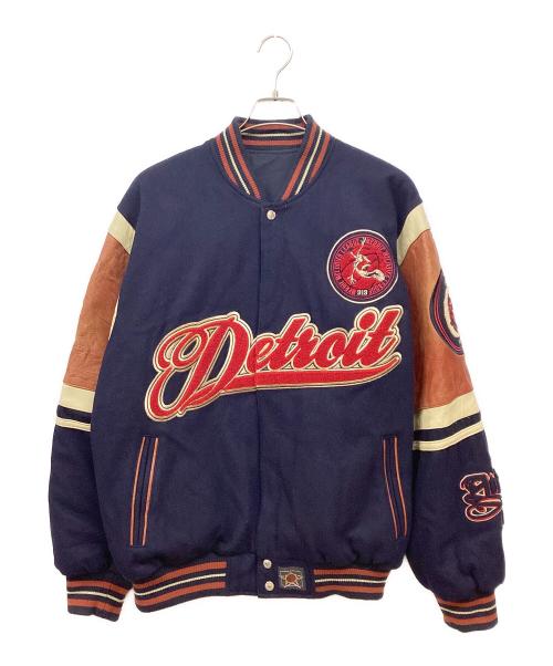 LOONEY TUNES（ルーニーチューンズ）LOONEY TUNES (ルーニーチューンズ) リバーシブルスタジャン ネイビー サイズ:Ⅼの古着・服飾アイテム