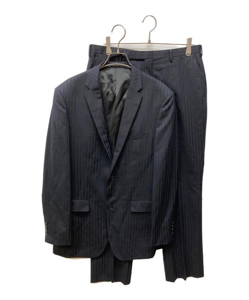 BURBERRY BLACK LABEL（バーバリーブラックレーベル）BURBERRY BLACK LABEL (バーバリーブラックレーベル) シルクブレンド セットアップ ネイビー サイズ:42Lの古着・服飾アイテム