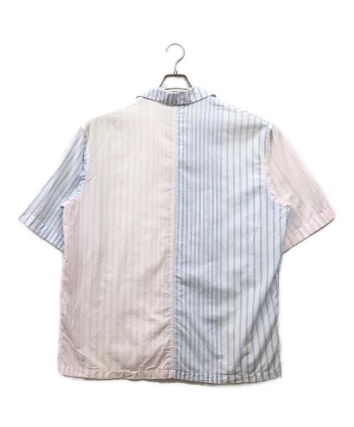 maison kitsune（メゾンキツネ）MAISON KITSUNE (メゾンキツネ) 半袖シャツ ピンク×ブルー サイズ:XSの古着・服飾アイテム